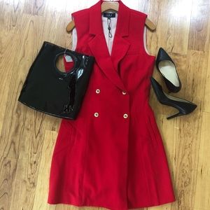 ABS Collections Red Sleeveless Vest dress size 8.